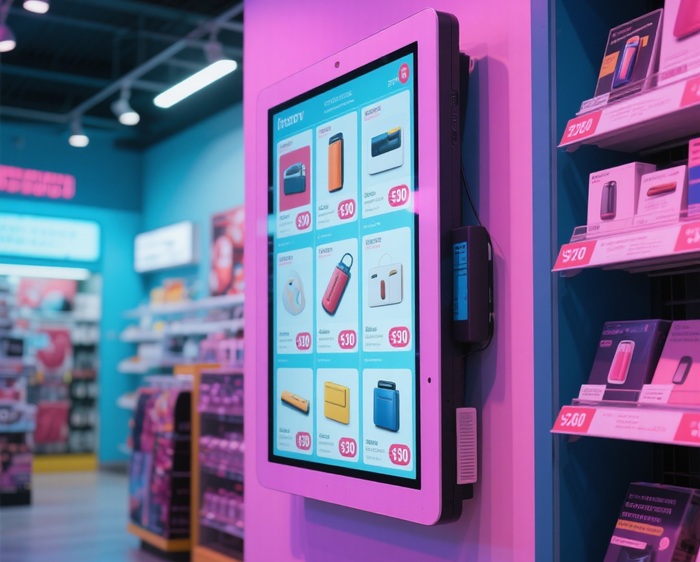 华邦瀛广告机零售行业解决方案：打造智慧门店的数字之眼