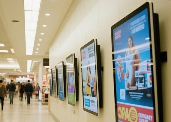 广告机开关机时屏幕出现干扰杂纹是否正常？