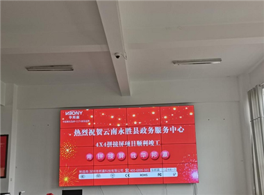云南永胜政务服务中心拼接屏项目